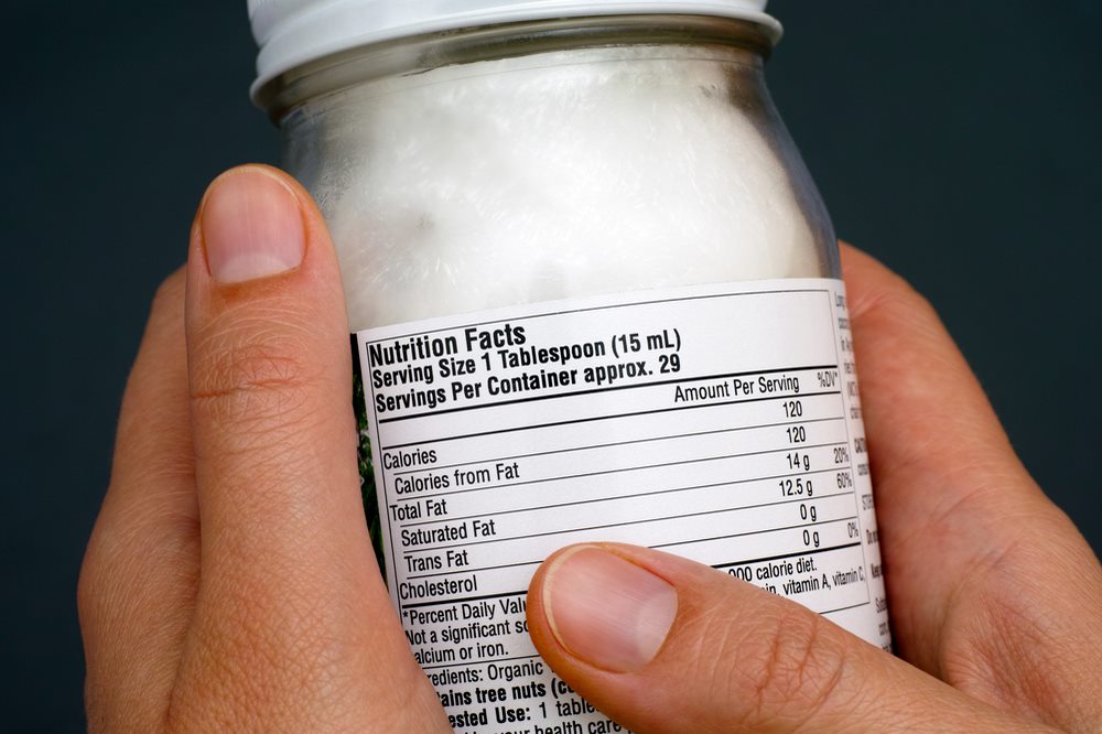 Nutrition Facts of Coconut oil