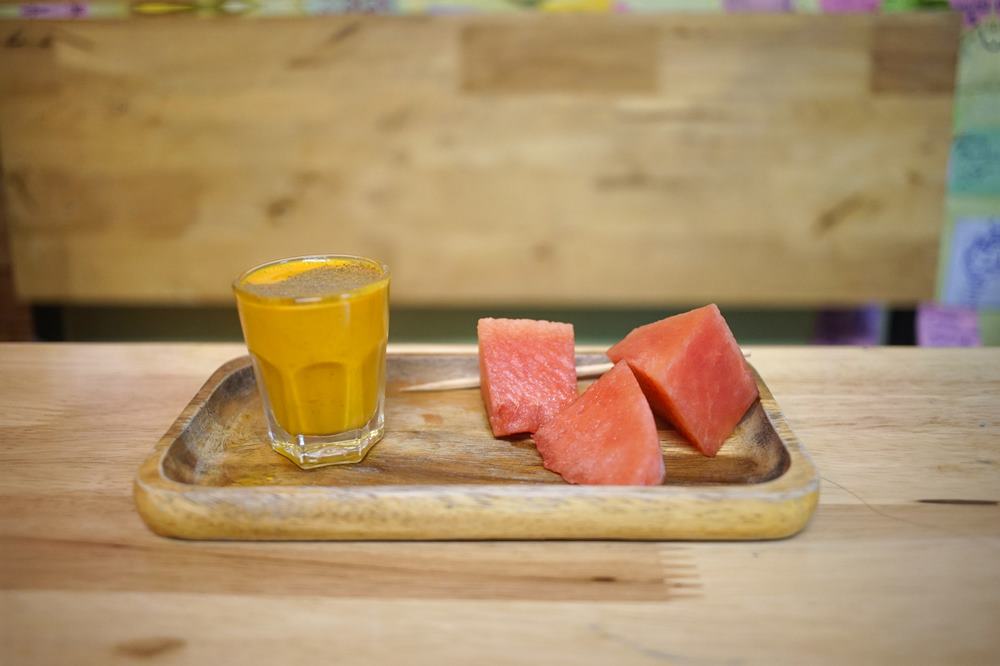 Turmeric and watermelon smoothie