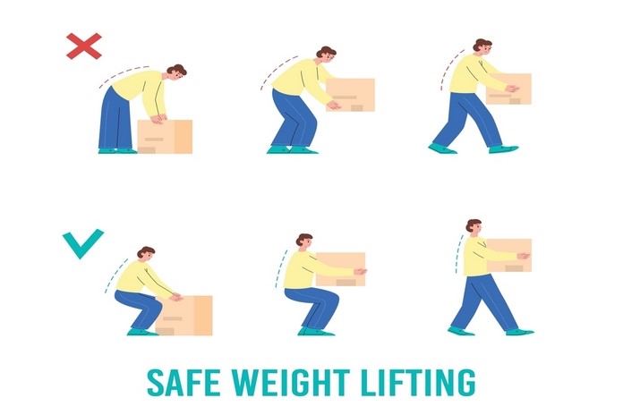 Keep a good posture when carrying weight